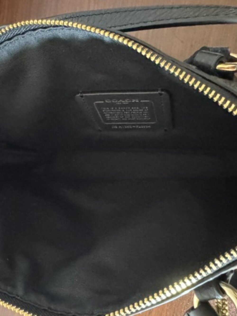 Coach Kelsey Satchel Black Pebbled Leather Gold Hardware NWOT Pristine Crossbody - Picture 7 of 11